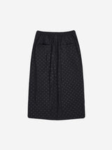 BASIC SAFARI DOTS POLY SKIRTS (BLACK)
