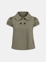 Jessie Puff-Sleeve Half Coat