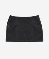 Rose Satin Mini Skirt #Black