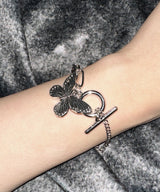 Butterfly Toggle Bar Bracelet