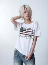 SEXXDEVIL "DESIRE" Flag Print T-shirt