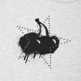 メルティングチェリープリンテッドクロップTシャツ【グレー】