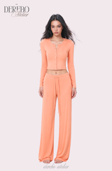 Roena pad sleeveless flare training set-up( cardigan)