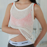Paper Knit sleeveless white