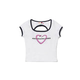 NAIL Back cut-out crop T-shirt  [2Color]