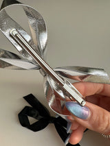 Metalic ribbon hair pin (2color)