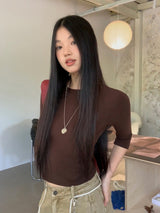 ラウンドカプリハイエンドロングスリーブTシャツ