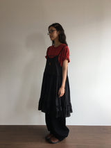 バックレスラッフルワンピース (3color)
