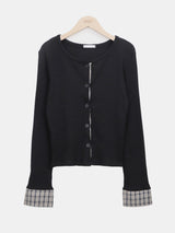 Wella Check Layered Cardigan