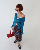 Punching Eyelet Buckle Baguette Shoulder Bag