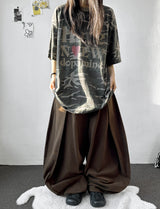 Flip Fold Pintuck Balloon Pants 3color