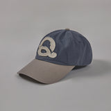 ウォッシードロゴボールキャップ (BlueGrey/Beige)