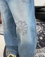 Loupe Brush Flower Denim Pants