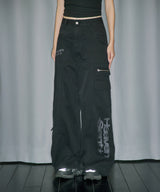 Heaven Sent Graphic Cotton Cargo Pants - BLACK