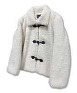 ダッフルボタンフェイクファージャケット_アイボリー
