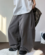 CARPENTER BIG CARGO BALLOON SIDE PINTUCK PANTS 🩶🖤🤍4COLOR