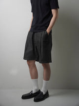 PT8 Pleated Denim Shorts