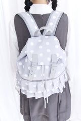 Dot Frill Backpack Kitchen Stripe Daily Bobusang Bag