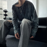 ENOC Grunge dyeing Shoulder Snap Long Sleeve T-shirt (2 colors)