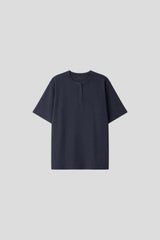 LMN Felt Muscle Touch Henley Neck Short Sleeve Tee (4 colors)