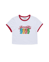 26SS WOMAN ACベアクロップリンガーTシャツ