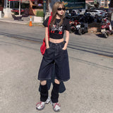 Heritage Retro Adjustable Waist Denim Bermudas