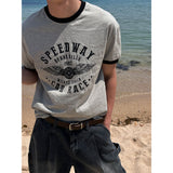 [S/S] コットンプリントリンガーハーフTシャツs(3color)