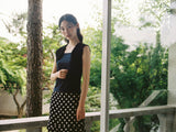 ドットプリーツスカート (Black)