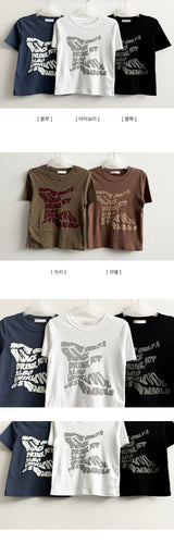 Blur lettering short sleeve T-shirt