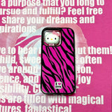 [MADE]ZEBRA (hotpinkblack) glass bumper case