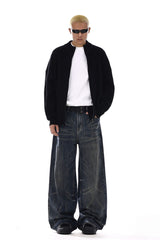 Vintage Washed Wrinkle Jeans