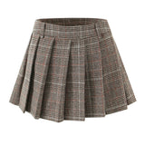 Houndstooth Pleated Skirt