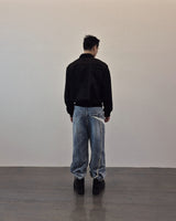IMBALANCE LEATHER DENIM