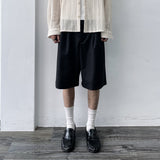 Deep Pleat Wide Shorts