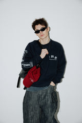 コラムスウェットシャツ(Washed-Navy)