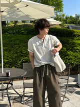 LMN サマーエアークールヘンリーネック半袖Tシャツ (5 colors)