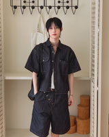 Bion Stitch Half Denim Shirt