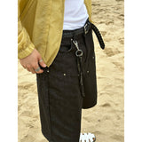 [S/S] Rivet bermuda denim pants