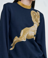 Double Rib Sweatshirt - Dall Sheep _ NAVY