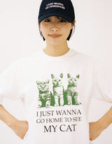 マイハウスキャットTシャツ - ホワイト