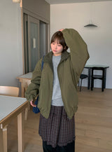 [Unisex] マンタブオーバーキルティングウールジャンパー