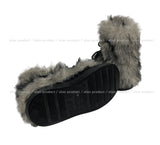 Fog Ribbon Fur Half Boots