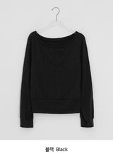 ケムタ レイヤード オフショルダー ロングスリーブ Tシャツ