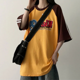 グランドカラーマッチングカラー ナグラントラックツーストリングストラップ オーバーフィットTシャツ