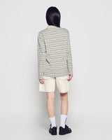26SSストライプ ペイント ロングスリーブ Tシャツ