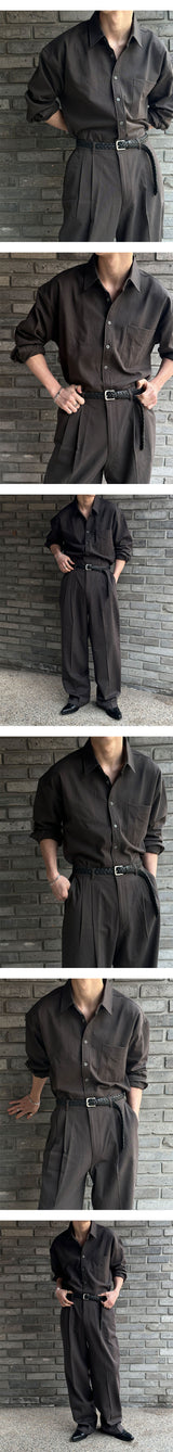 [SET UP可能] ベーシックコットンハーフバンドパンツ(6olor)