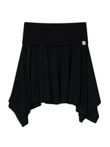SOFT CONTRAST FLARE SKIRT(BLACK)
