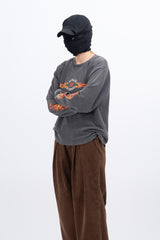 スピンファイヤーヴィンテージワッフルクロップ長袖Tシャツ
