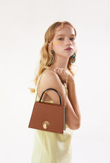 LOMEL MINI マイクロレザーバッグ / Mud Brown
