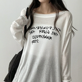 アリングレタリングショルダー長袖Tシャツ